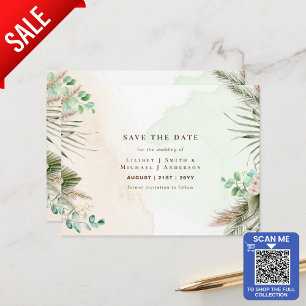BOHO Eukalyptus Pampas Grass Greenerity Wedding Postkarte