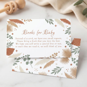 Boho Eukalyptus Salbei Grün Bücher für Baby Begleitkarte
