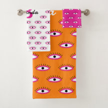 BOHO Evil Eye Muster Burnt Orange Monogram Name