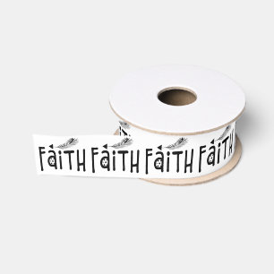 Boho Faith Schwarz und Weiß Ripsband