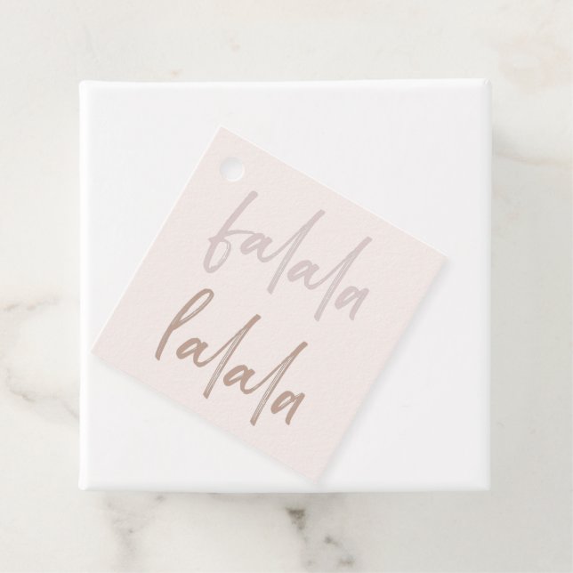 Boho Falala Script Pink & Brown Holiday Geschenkanhänger (Beispiel)