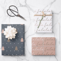 Boho Falala Weihnachtsbaum Wrapping Paper Sheets