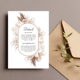 Boho Fall Blume Hochzeitkarte Einladung