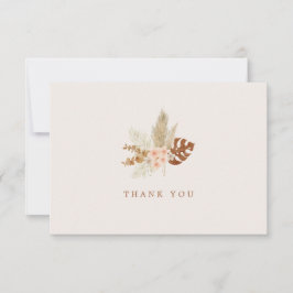 Boho Fall Blume Rustikale Hochzeit im Freien Dankeskarte