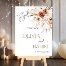 Boho Fall blumenengagierte Party Begrüßungszeichen