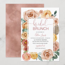 Boho Fall Floral Bridal Brunch Einladung