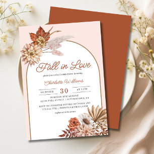 Boho Fall in Liebe Blumenkohl-Brautparty Einladung