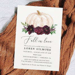 Boho Fall in Liebe Floral Pumpkin Brautparty Einladung