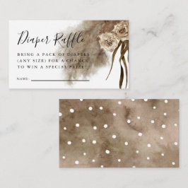 Boho Fall in Liebe Pampas Grass Diaper Raffel Begleitkarte