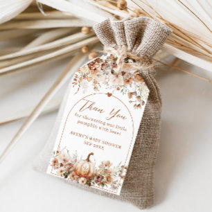 Boho Fall in Liebe Wildblume Babydusche Geschenkanhänger