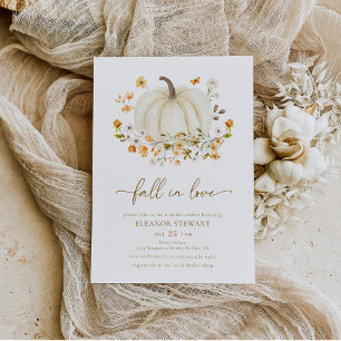Boho Fall in Liebe Wildblume Pumpkin Brautparty Einladung