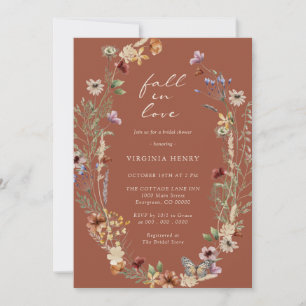 Boho-Fall-in-Love-Brautjungfern-Einladung Einladung