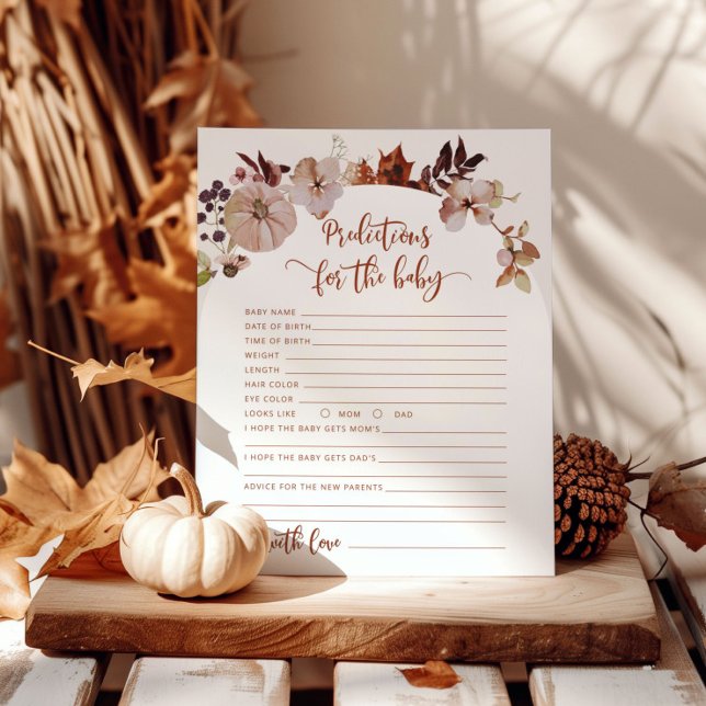 Boho Fall Kleine Kürbis Blumenbaby Vorhersagen (Von Creator hochgeladen)