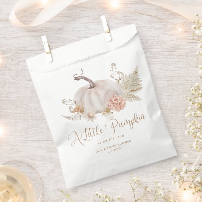 Boho Fall Kürbis nehmen Sie eine Leckerei Gefallen Geschenktütchen (Ausgeschnitten)