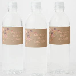 Boho Fall Mauve Pink Gold Leaves 