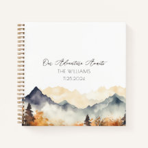 Boho Fall Mountain Watercolor Wedding Guest