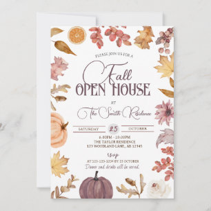 Boho Fall Open House, Realtor Housewarming Einladung