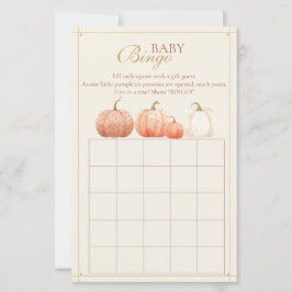 Boho Fall Polka Dot Pumpkins Baby Dusche Bingo