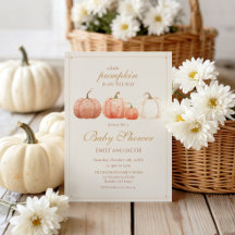 Boho Fall Polka Dot Pumpkins Baby Dusche