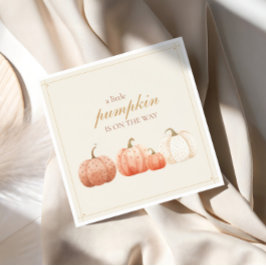 Boho Fall Polka Dot Pumpkins Baby Dusche Serviette