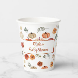 Boho Fall Pumpkin Baby Dusche Pappbecher
