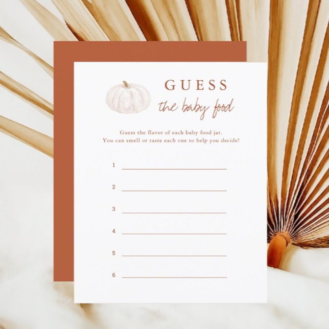 Boho Fall Pumpkin Baby Dusche raten das Baby Food (Von Creator hochgeladen)