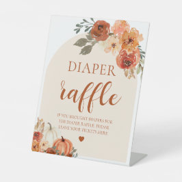 Boho Fall Pumpkin Baby Duschkabine Windeln Raffle  Sockelschild