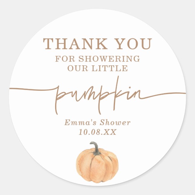 Boho Fall Pumpkin Danke, dass du Sticker hast (Vorderseite)