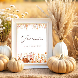 Boho Fall Pumpkin Favoriten Bitte nimm dir eins Poster