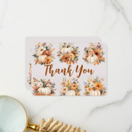 Boho Fall Pumpkin Vielen Dank Dankeskarte