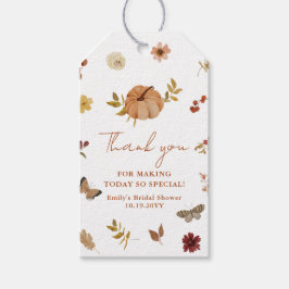 Boho Fall Pumpkin Wildblume Bridal Vielen Dank Geschenkanhänger