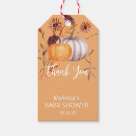 Boho Fall rost orange bordeauxrote Blätter Geschenkanhänger