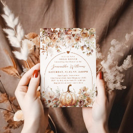 Boho Fall Rustikales Wildblume Brautparty Einladung