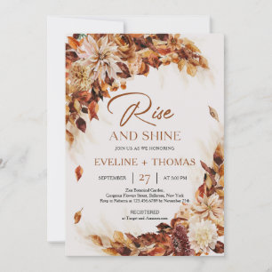 Boho Fall und Herbst Blume rostigen Aufstieg und G Einladung