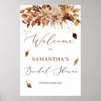 Boho Fall und Herbst Blumenschild Brautparty
