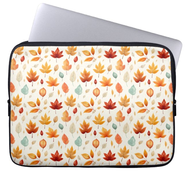 Boho Fall Verlasse Pattern Herbst Schönheit mit St Laptopschutzhülle (Vorderseite)
