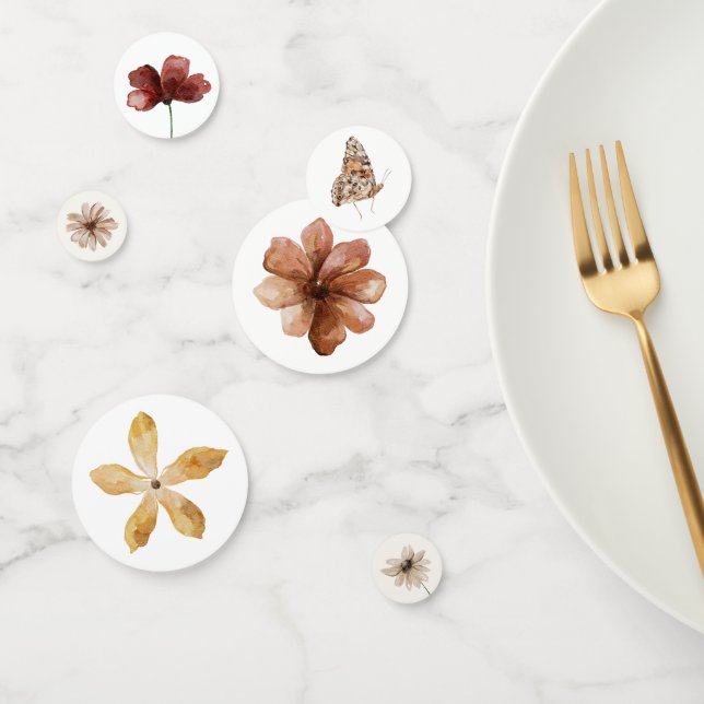 Boho Fall Wildblume Babydusche Konfetti (Gruppe)