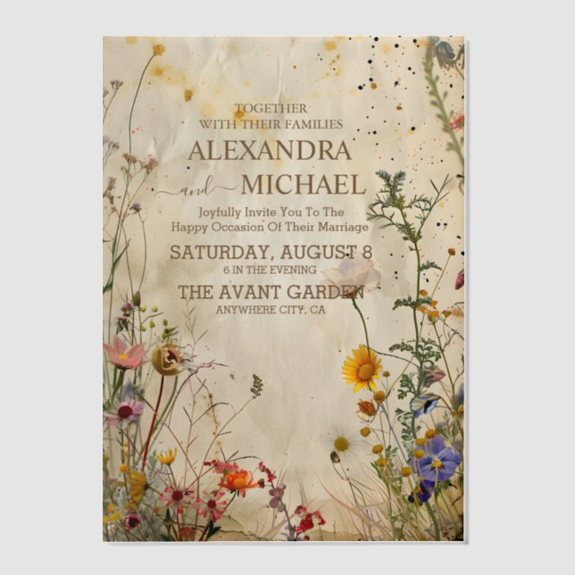 Boho Fall Wildblume Wedding (Vorderseite)