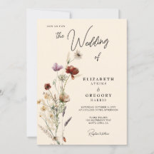Boho Fall Wildblume Wedding
