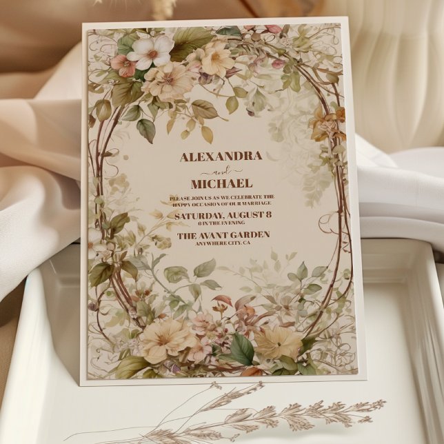 Boho Fall Wildblume Wedding Einladung (Von Creator hochgeladen)