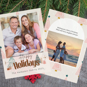 Boho Familie oder Unternehmen Weihnachtskarte Einladung