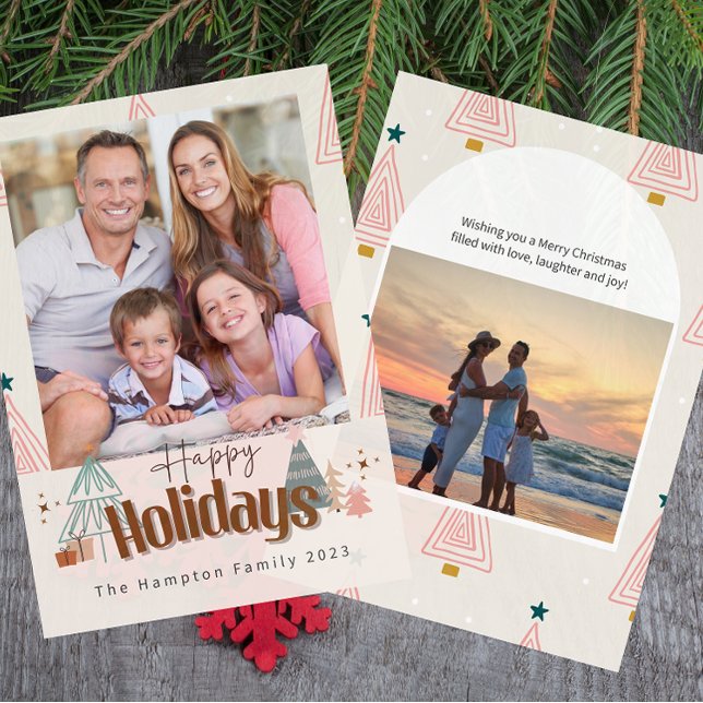 Boho Familie oder Unternehmen Weihnachtskarte Einladung (Von Creator hochgeladen)