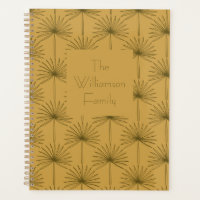 Boho Fan Palm Leaf Botanique Line Art Nom de famil