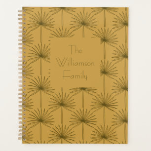 Boho Fan Palm Leaf Botanische Linie Art Familie Planer