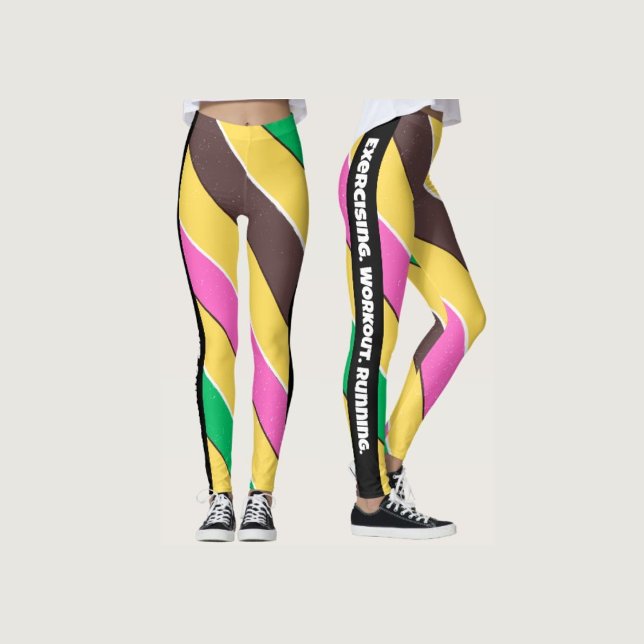 Boho farben l Yellow l Pink l Workout und Laufen Leggings (Von Creator hochgeladen)