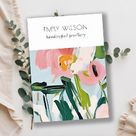 Boho farbenfroh gestrichene Blankenschmuck Visitenkarte