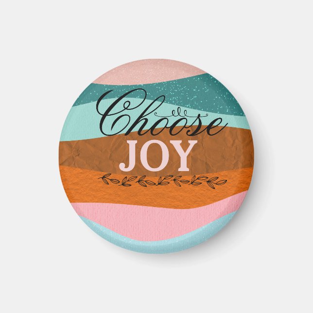 Boho farbenfroh inspirierendes, positives Zitat Magnet (Vorne)