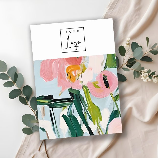 Boho farbenfroh rosa blau gestrichene Haoral Haipi Visitenkarte (Von Creator hochgeladen)
