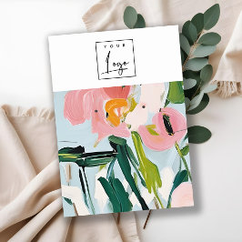 Boho farbenfrohe gestrichene, florale Necklace-Err Visitenkarte