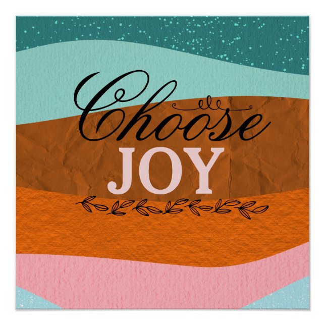 Boho farbenfrohe inspirierende Zitat-Glossy-Wall-P Poster (Vorderseite)